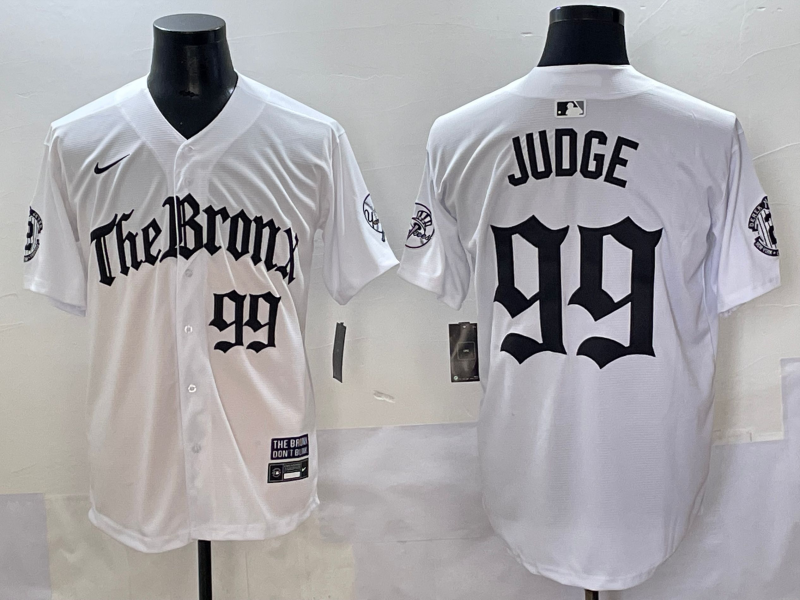 Men's New York Yankees Aaron Judge #99 White Alternate Limited Jersey